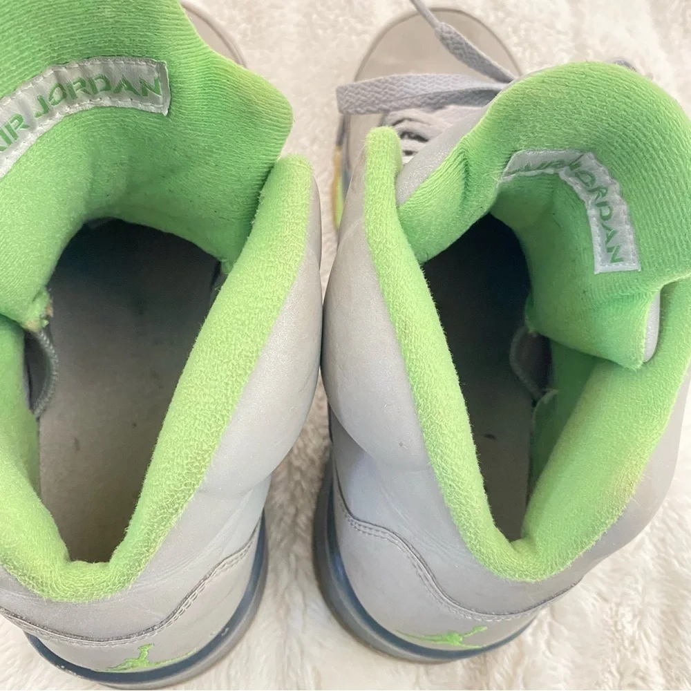 Jordan 5 Retro Green Bean 2022 High-Top Sneakers Size 10